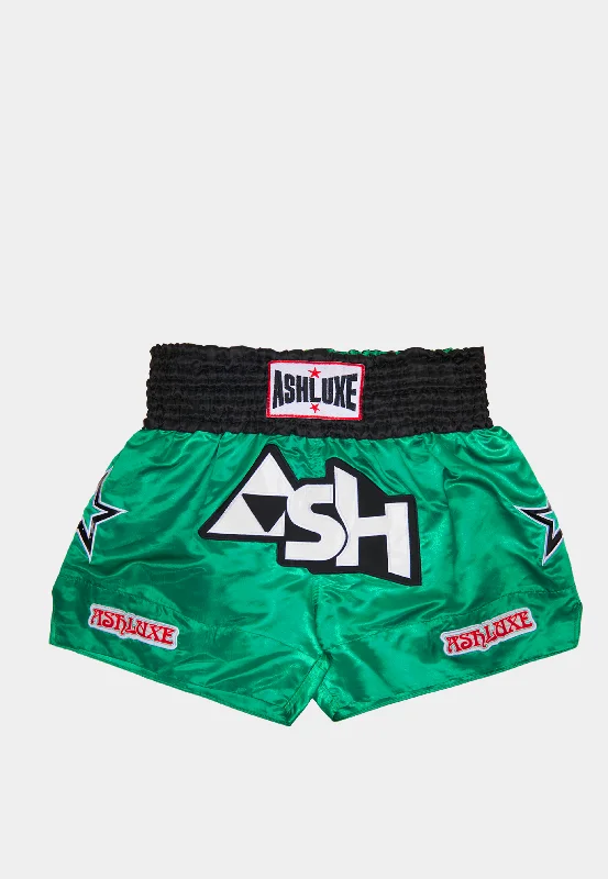 Comfortable yet stylish outfits for women on the go   Ashluxe Boxing Trunk Green White