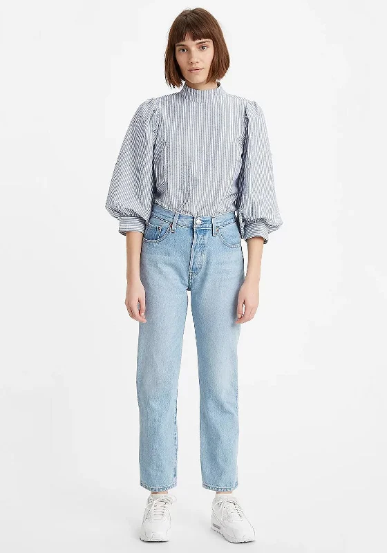 Statement pieces for the confident woman   Levis® 501® Crop Straight Leg Jeans, Luxor Blue 0124