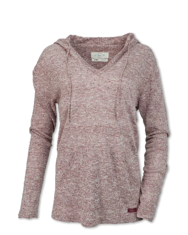 Trendsetting women’s clothing for fashion lovers   HEATHERED FLAX BLEND KNIT PULLOVER