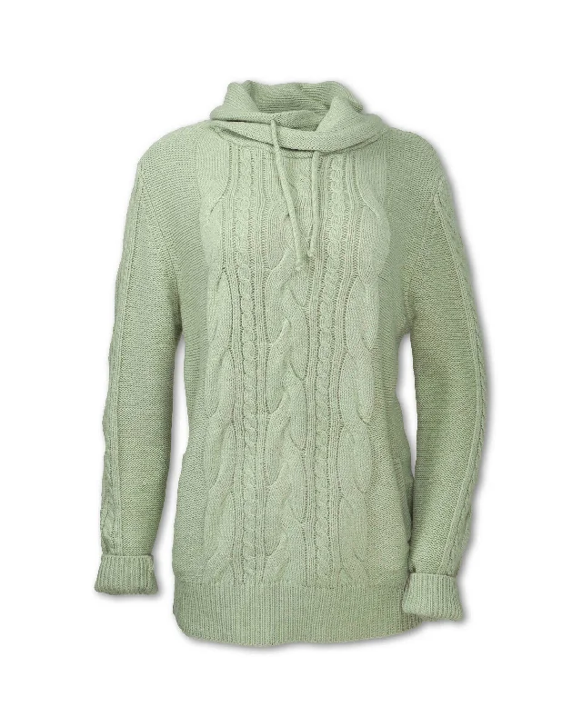 Women’s clothing that fits your personality and style   MERINO WOOL BLEND CABLE KNIT COWLNECK SWEATER