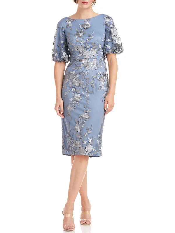 Elegant casual clothing for modern women Womens Embroidered Midi Cocktail and Party Dress Elegant casual clothing for modern women Womens Embroidered Midi Cocktail and Party Dress