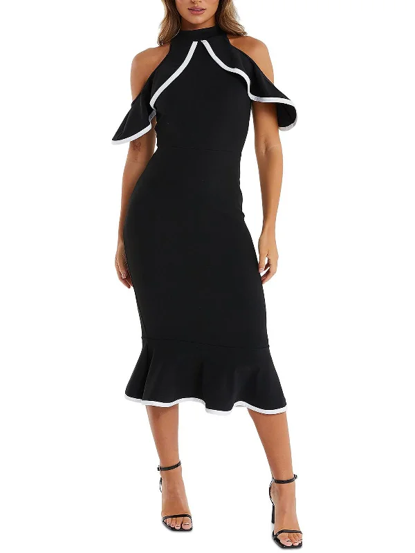 Express your style with fashionable women’s clothing   Womens Ruffled Long Cocktail and Party Dress