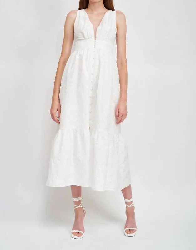 Latest fashion trends for modern women   Jacquard Dress In Off White