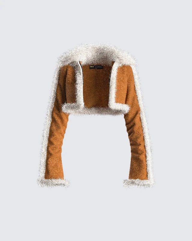 Refresh your wardrobe with trendy women’s apparel   Juliana Tan Faux Shearling Jacket