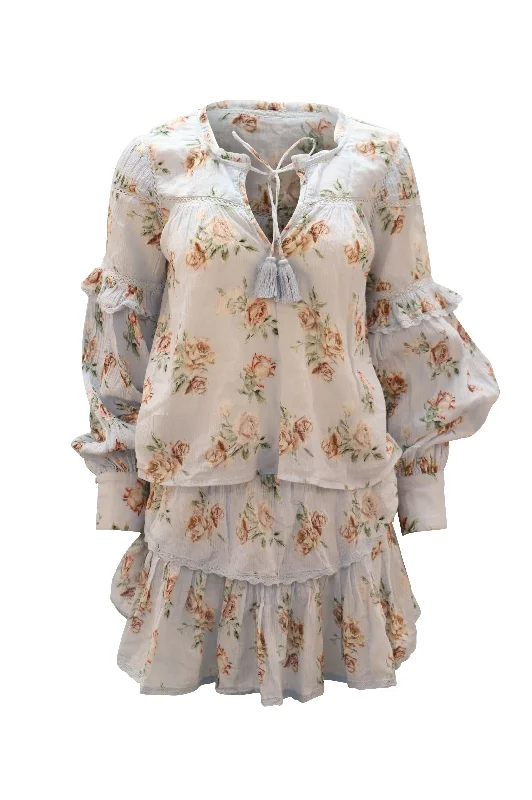 Versatile fashion options for every occasion LoveShackFancy Floral Blouse and Skirt in Blue Cotton Versatile fashion options for every occasion LoveShackFancy Floral Blouse and Skirt in Blue Cotton