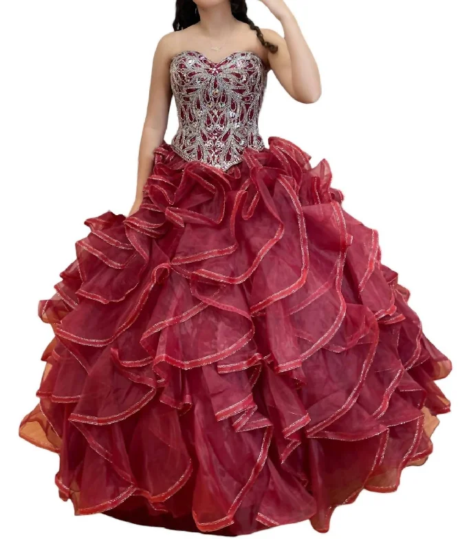 Women’s clothing that combines comfort and style   Quinceañera Dress In Wine