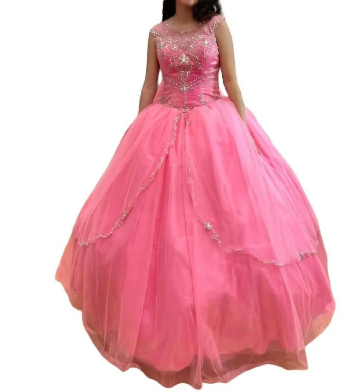 Feminine and fashionable clothing for every wardrobe Sleeveless Quinceañera Dress In Calypso Feminine and fashionable clothing for every wardrobe Sleeveless Quinceañera Dress In Calypso