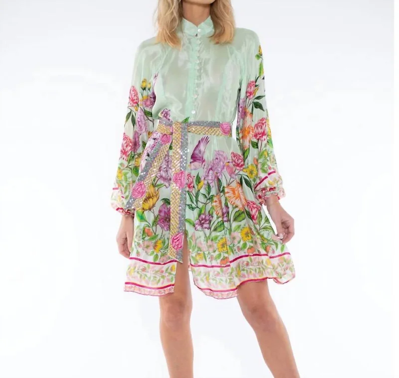 Classic pieces for a timeless wardrobe   Stella Dress In Mint Floral