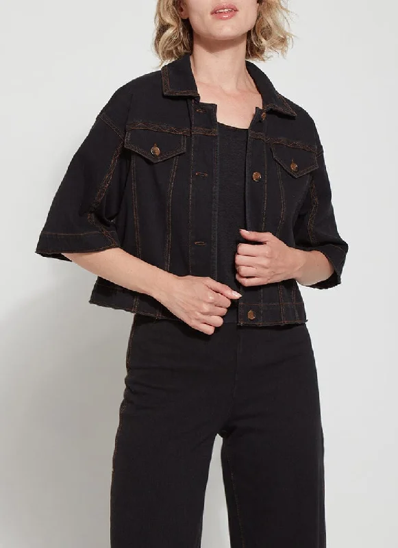 Luxurious fabrics and modern designs for women   Peoria Crop Denim Jacket