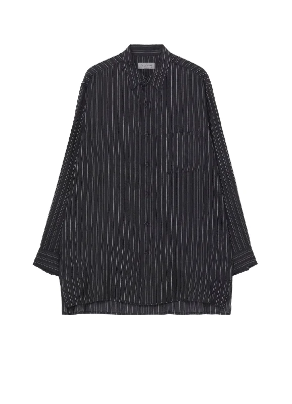 【PIECE UNIQUE/AOYAMA】INDIA SILK STRIPE BIG BLOUSE