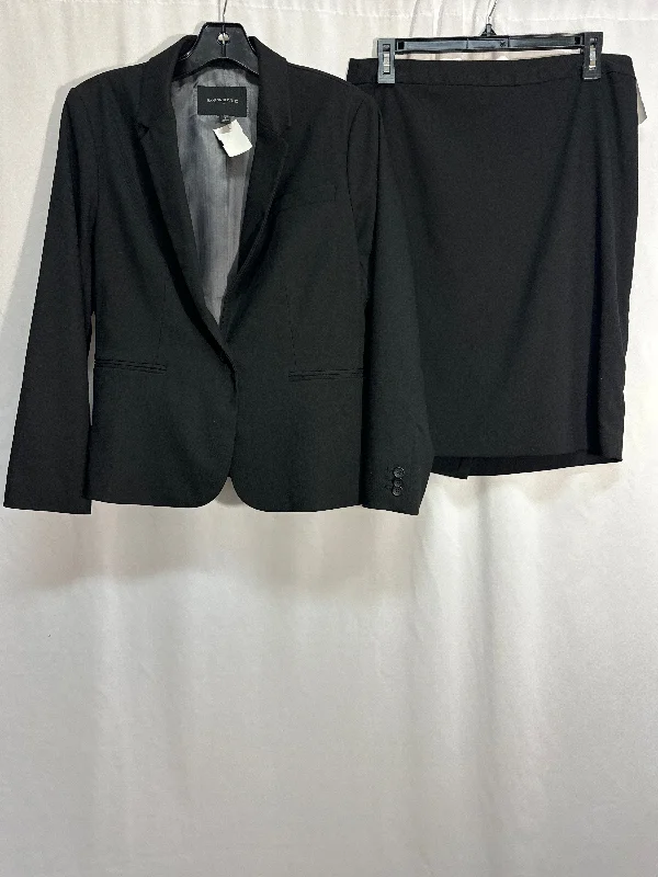 Skirt Suit 2pc By Banana Republic In Black, Size: M