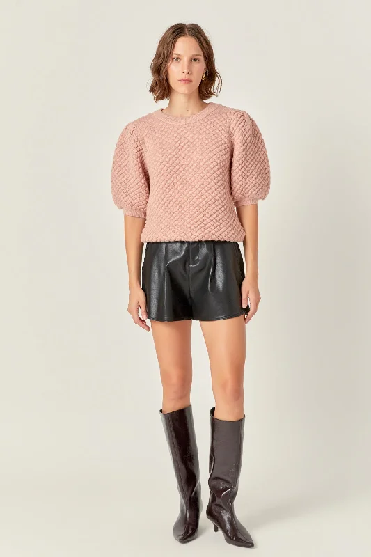 Timeless clothing pieces every woman should own   Textured Puff Sweater