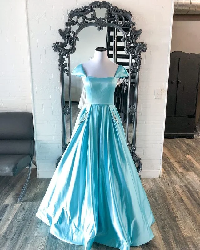 Designer-inspired women’s fashion at affordable prices Cap Sleeves White Light Blue Long Prom Dress cg16328 Designer-inspired women’s fashion at affordable prices Cap Sleeves White Light Blue Long Prom Dress cg16328