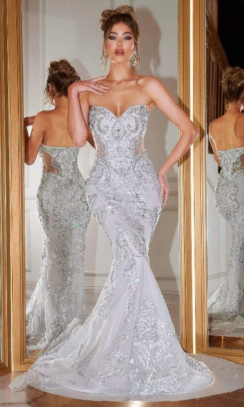 Feminine and fashionable clothing for every wardrobe Portia and Scarlett - PS22132 Embroidered Strapless Mermaid Gown Feminine and fashionable clothing for every wardrobe Portia and Scarlett - PS22132 Embroidered Strapless Mermaid Gown