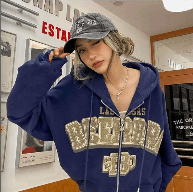Comfortable yet fashionable women’s wear   Las Vegas Stitch Zip-Up Hoodie