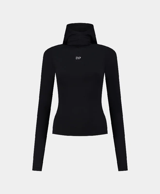 Trendy women’s clothing    Black Unit Tight Hoodie