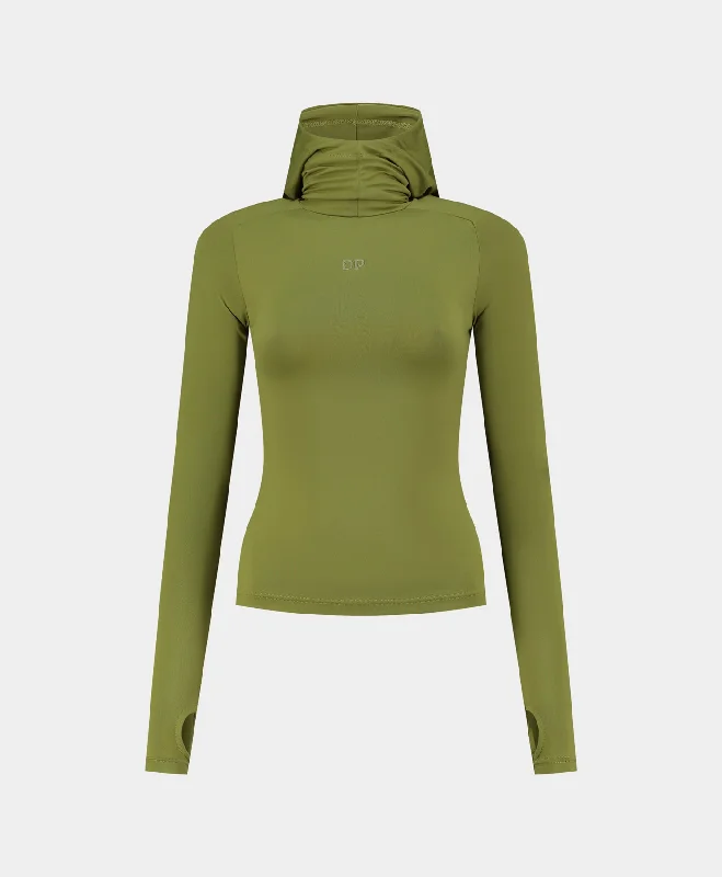 Refresh your wardrobe with high-quality women’s fashion   Cardamom Green Unit Tight Hoodie